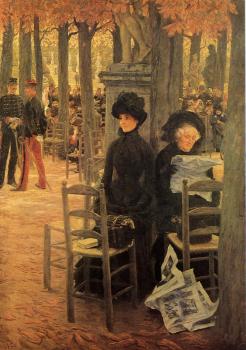 James Tissot : Without a Dowry aka Sunday in the Luxembourg Gardens